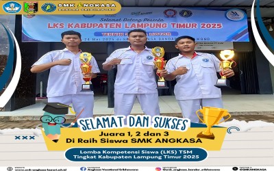 SMK Angkasa Bandar Sribhawono Borong Gelar Juara Pada LKS SMK Tingkat Kabupaten Lampung Timur